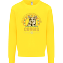 A Corgi Dog Kids Sweatshirt Jumper Yellow