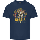 A Corgi Dog Kids T-Shirt Childrens Navy Blue