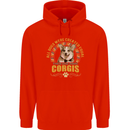 A Corgi Dog Mens 80% Cotton Hoodie Bright Red