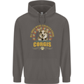 A Corgi Dog Mens 80% Cotton Hoodie Charcoal