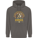 A Corgi Dog Mens 80% Cotton Hoodie Charcoal