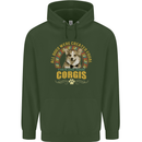 A Corgi Dog Mens 80% Cotton Hoodie Forest Green
