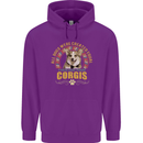 A Corgi Dog Mens 80% Cotton Hoodie Purple