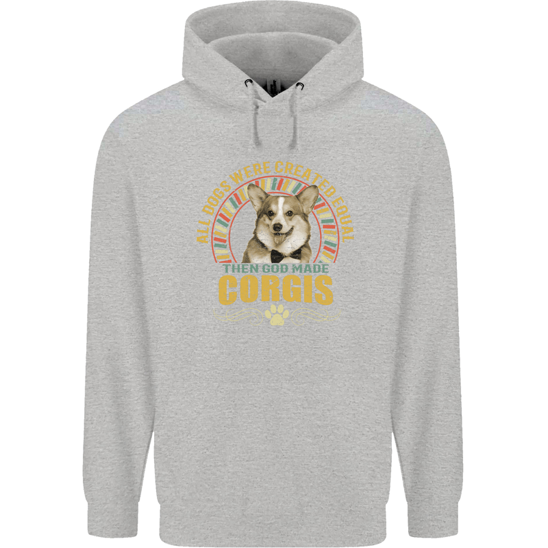 A Corgi Dog Mens 80% Cotton Hoodie Sports Grey