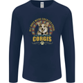 A Corgi Dog Mens Long Sleeve T-Shirt Navy Blue