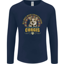 A Corgi Dog Mens Long Sleeve T-Shirt Navy Blue