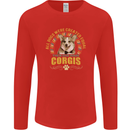 A Corgi Dog Mens Long Sleeve T-Shirt Red