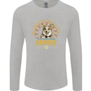 A Corgi Dog Mens Long Sleeve T-Shirt Sports Grey