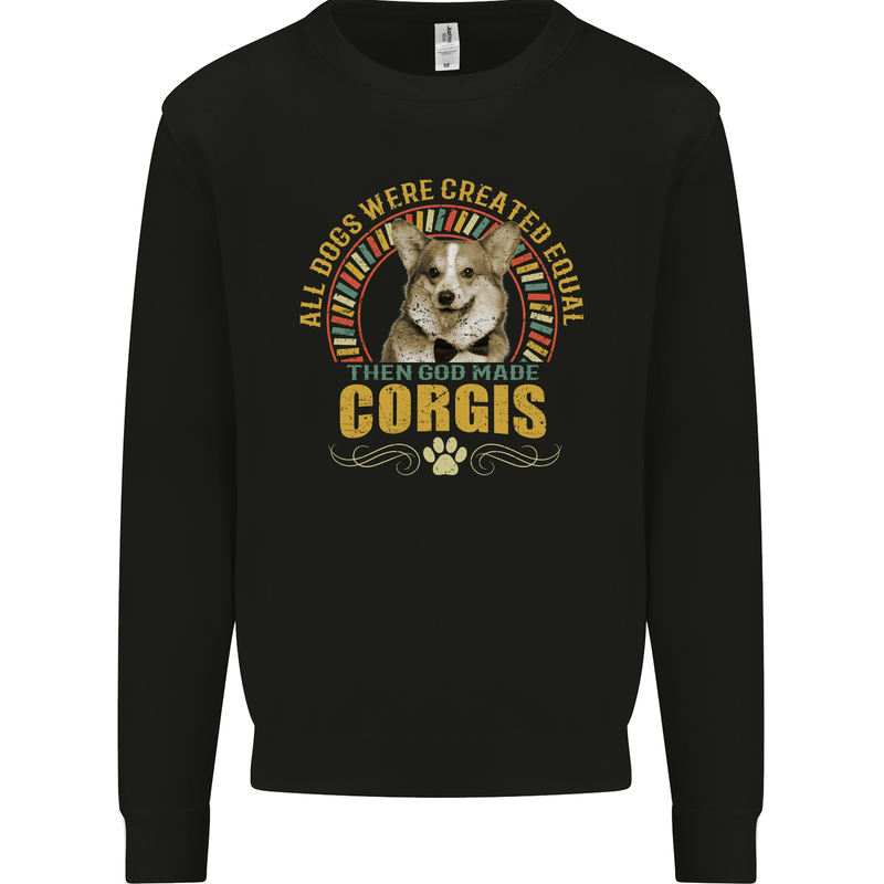 A Corgi Dog Mens Sweatshirt Jumper Black