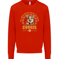 A Corgi Dog Mens Sweatshirt Jumper Bright Red