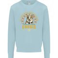 A Corgi Dog Mens Sweatshirt Jumper Light Blue