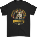A Corgi Dog Mens T-Shirt 100% Cotton Black