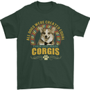 A Corgi Dog Mens T-Shirt 100% Cotton Forest Green