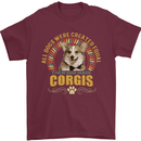 A Corgi Dog Mens T-Shirt 100% Cotton Maroon