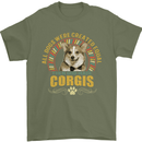 A Corgi Dog Mens T-Shirt 100% Cotton Military Green
