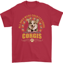 A Corgi Dog Mens T-Shirt 100% Cotton Red