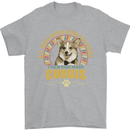 A Corgi Dog Mens T-Shirt 100% Cotton Sports Grey
