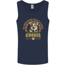 A Corgi Dog Mens Vest Tank Top Navy Blue