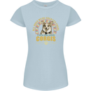 A Corgi Dog Womens Petite Cut T-Shirt Light Blue