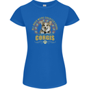 A Corgi Dog Womens Petite Cut T-Shirt Royal Blue