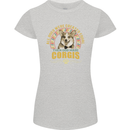 A Corgi Dog Womens Petite Cut T-Shirt Sports Grey