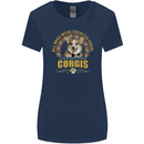 A Corgi Dog Womens Wider Cut T-Shirt Navy Blue