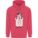 A Cow Holding a Snellen Eye Chart Glasses Childrens Kids Hoodie Heliconia