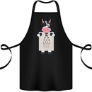 A Cow Holding a Snellen Eye Chart Glasses Cotton Apron 100% Organic Black