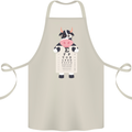 A Cow Holding a Snellen Eye Chart Glasses Cotton Apron 100% Organic Natural