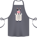 A Cow Holding a Snellen Eye Chart Glasses Cotton Apron 100% Organic Steel