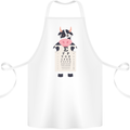 A Cow Holding a Snellen Eye Chart Glasses Cotton Apron 100% Organic White