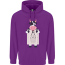 A Cow Holding a Snellen Eye Chart Glasses Mens 80% Cotton Hoodie Purple