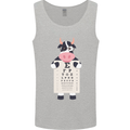 A Cow Holding a Snellen Eye Chart Glasses Mens Vest Tank Top Sports Grey