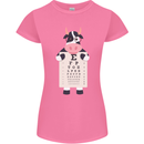 A Cow Holding a Snellen Eye Chart Glasses Womens Petite Cut T-Shirt Azalea