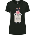 A Cow Holding a Snellen Eye Chart Glasses Womens Wider Cut T-Shirt Black