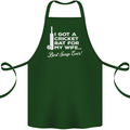 A Cricket Bat for My Wife Best Swap Ever! Cotton Apron 100% Organic Forest Green