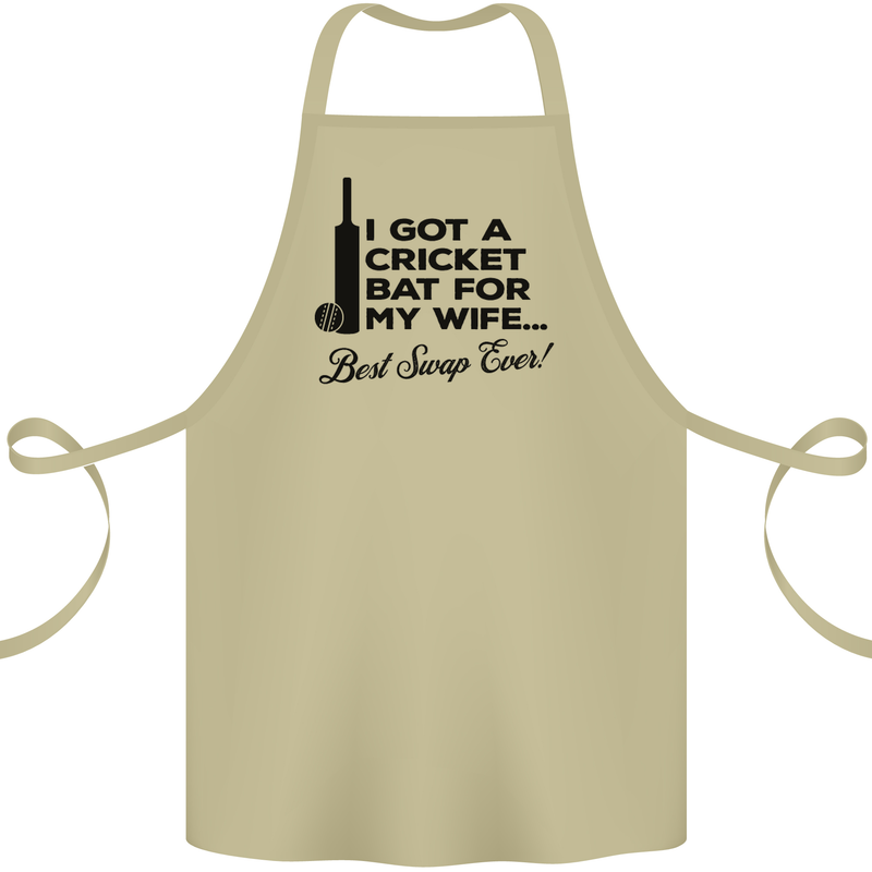 A Cricket Bat for My Wife Best Swap Ever! Cotton Apron 100% Organic Khaki