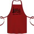 A Cricket Bat for My Wife Best Swap Ever! Cotton Apron 100% Organic Maroon