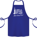A Cricket Bat for My Wife Best Swap Ever! Cotton Apron 100% Organic Royal Blue