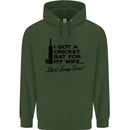 A Cricket Bat for My Wife Best Swap Ever! Mens 80% Cotton Hoodie Forest Green