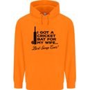 A Cricket Bat for My Wife Best Swap Ever! Mens 80% Cotton Hoodie Orange