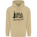A Cricket Bat for My Wife Best Swap Ever! Mens 80% Cotton Hoodie Sand