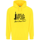 A Cricket Bat for My Wife Best Swap Ever! Mens 80% Cotton Hoodie Yellow