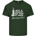 A Cricket Bat for My Wife Best Swap Ever! Mens Cotton T-Shirt Tee Top Forest Green