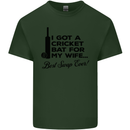 A Cricket Bat for My Wife Best Swap Ever! Mens Cotton T-Shirt Tee Top Forest Green