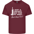 A Cricket Bat for My Wife Best Swap Ever! Mens Cotton T-Shirt Tee Top Maroon