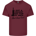 A Cricket Bat for My Wife Best Swap Ever! Mens Cotton T-Shirt Tee Top Maroon