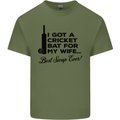 A Cricket Bat for My Wife Best Swap Ever! Mens Cotton T-Shirt Tee Top Military Green