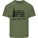A Cricket Bat for My Wife Best Swap Ever! Mens Cotton T-Shirt Tee Top Military Green