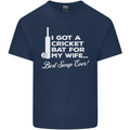 A Cricket Bat for My Wife Best Swap Ever! Mens Cotton T-Shirt Tee Top Navy Blue
